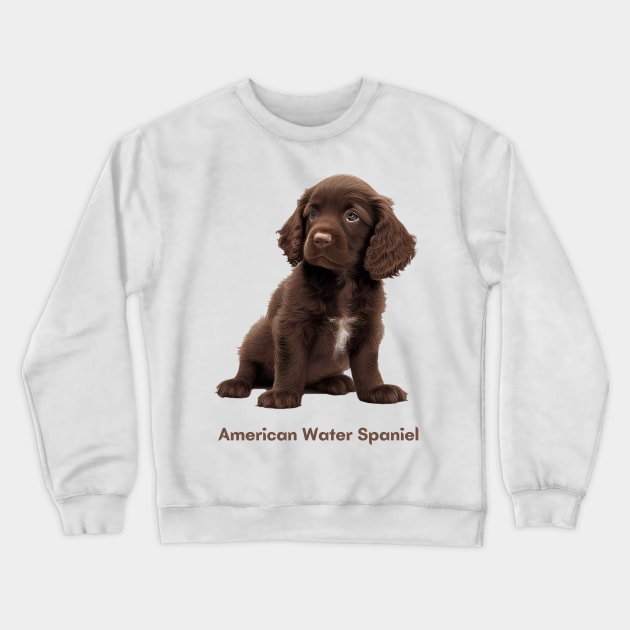 American Water Spaniel Crewneck Sweatshirt by Schizarty